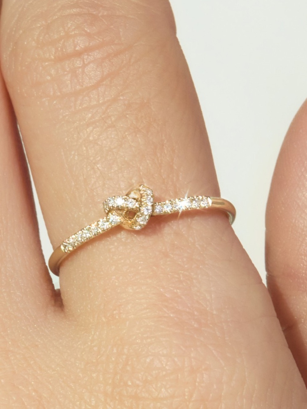 Catbird Poet’s Knot Diamond Ring 14K solid gold Pretzel ring size 5